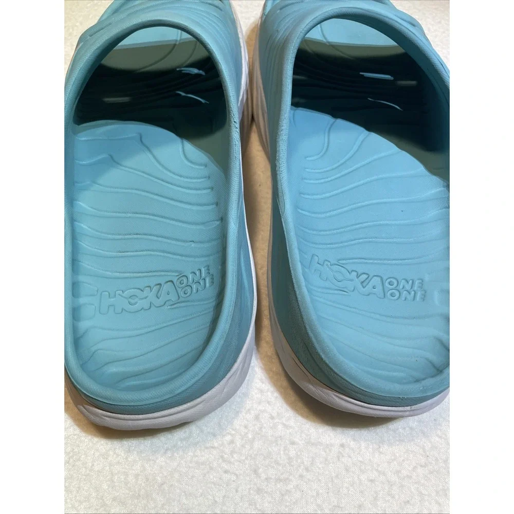 Hoka One One Ora Recovery Sandals‎ Mens Size 10 Slide Slip On Blue Shoes